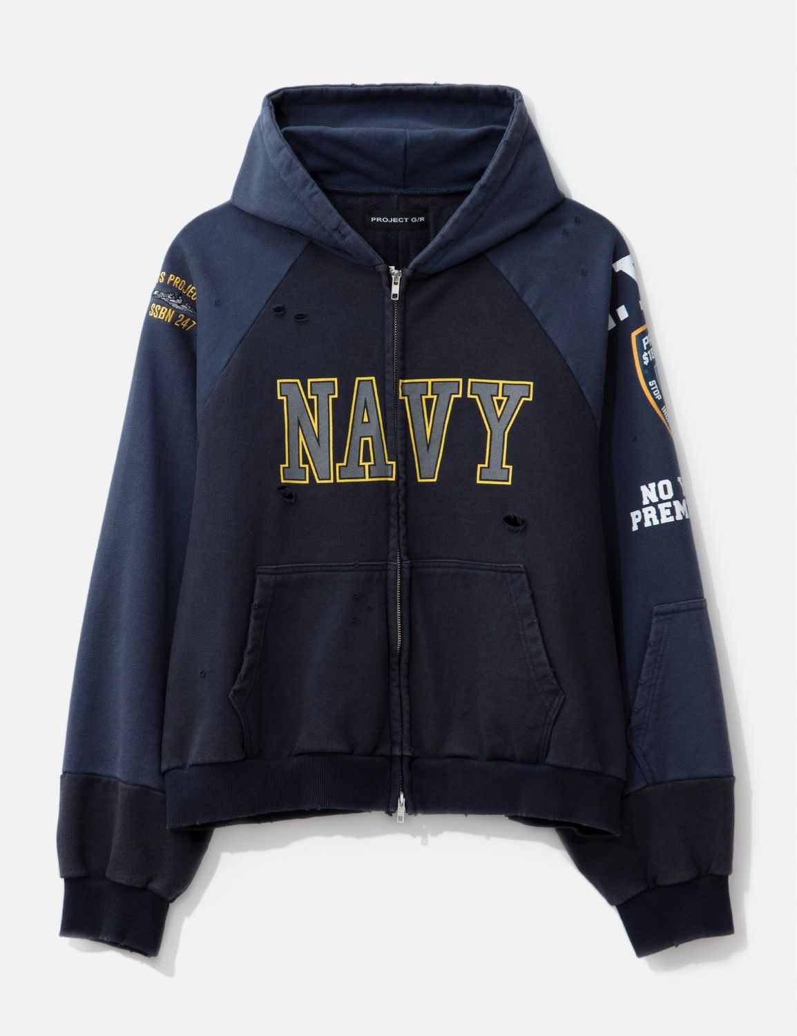 Project G/R Reconstructed Folded Zip Hoodie