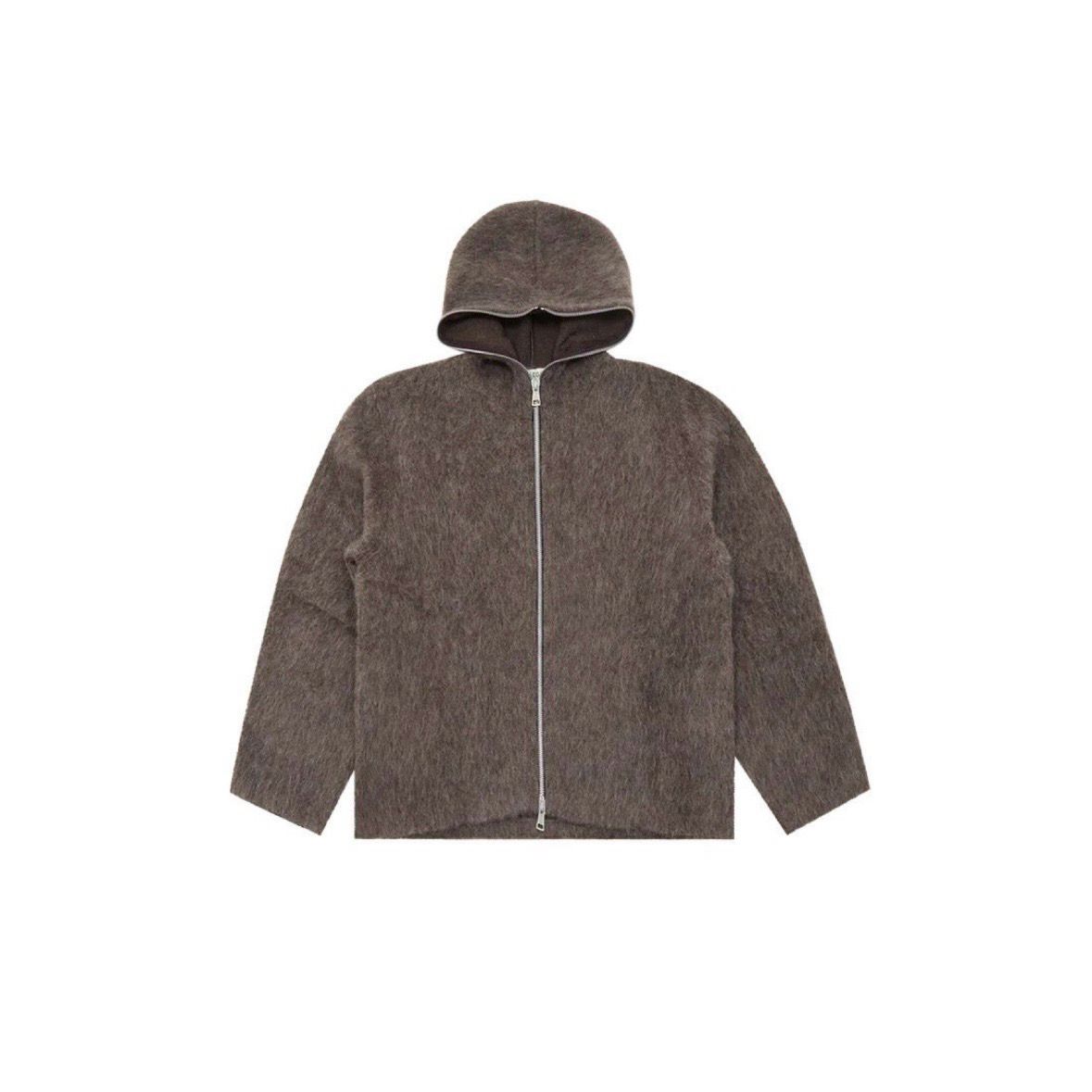 Our Legacy Full Zip Hood ‘Mole Grey Mohair’