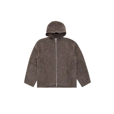 Our Legacy Full Zip Hood ‘Mole Grey Mohair’