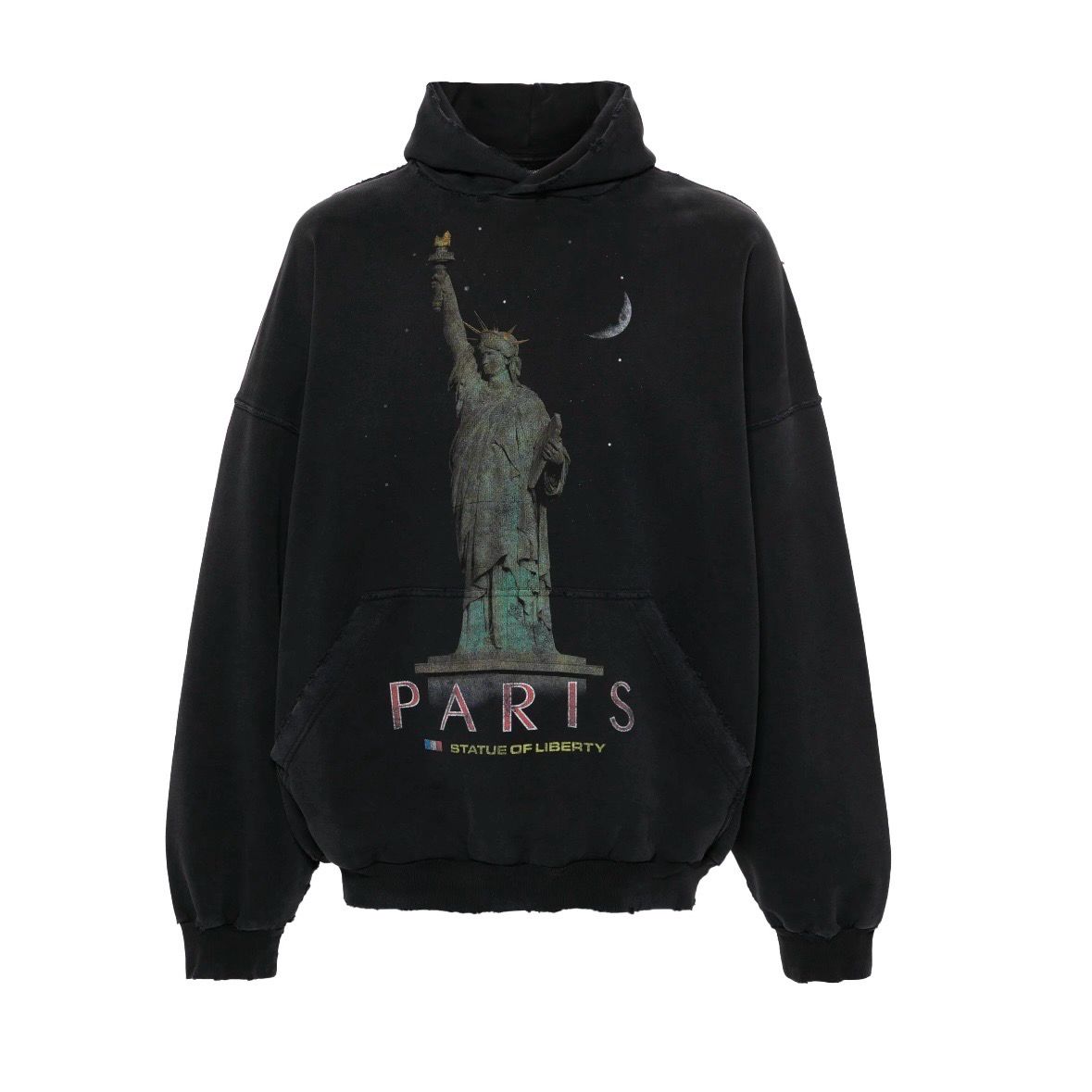 Balenciaga Paris Liberty Distressed Hoodie