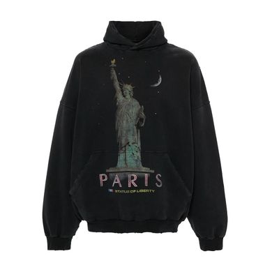 Balenciaga Paris Liberty Distressed Hoodie