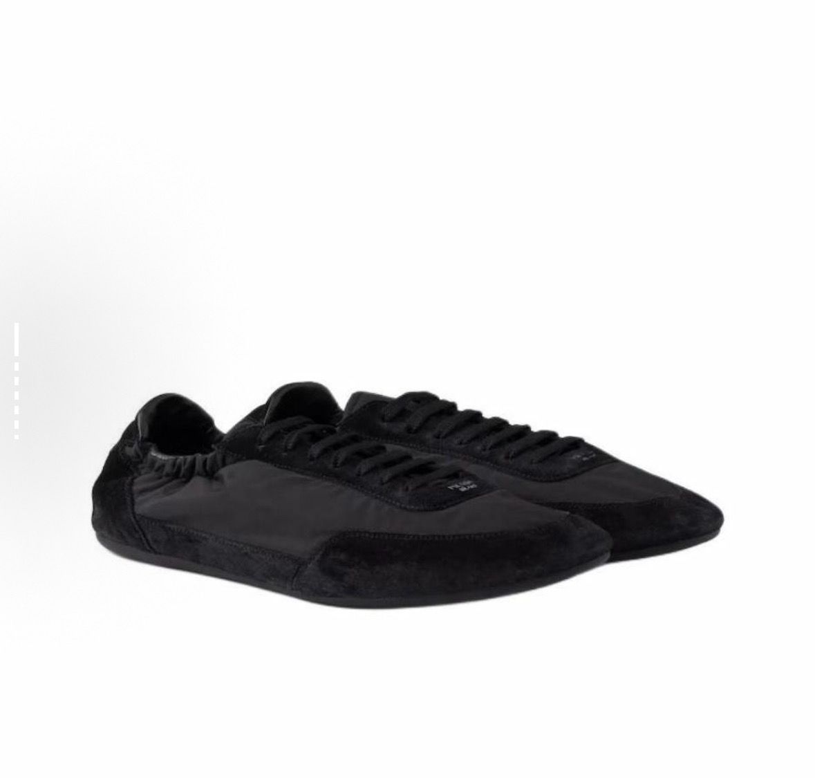 Prada Re Nylon Suede Trimmed Sneakers 