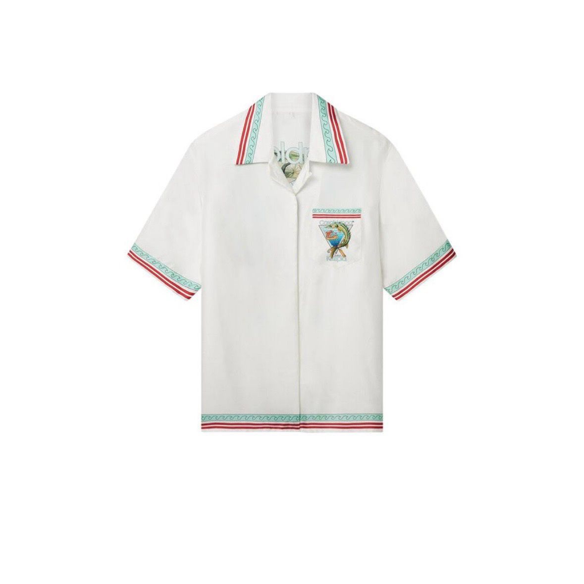 Casablanca x Caviar Kaspia Cuban Silk Shirt