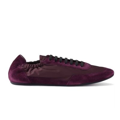 Prada Collapse Re Nylon Suede Trimmed Sneakers 