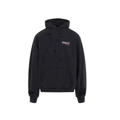 Balenciaga Logo Cotton Hoodie