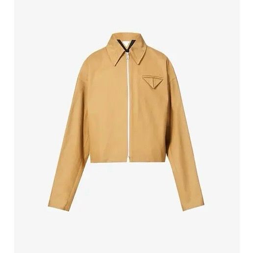 Bottega Veneta Boxy Fit Cotton Twill Jacket
