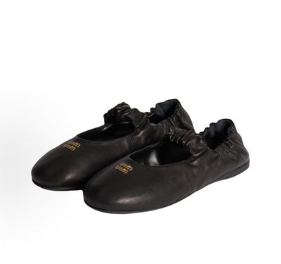 MiuMiu Sheep Skin Suede Leather Ballerina Shoe
