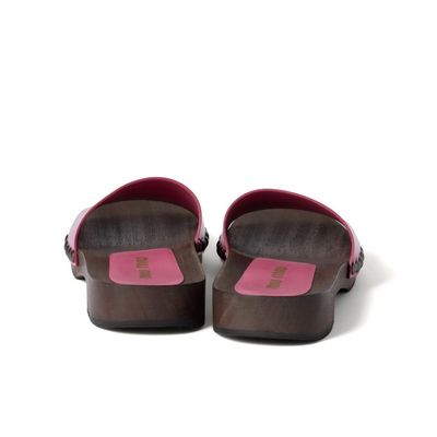 MiuMiu Patent Leather Slides Pink