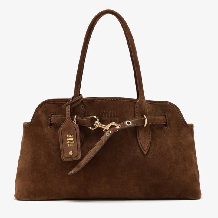 MiuMiu Aventure Suede Buckle Fastening Tote 