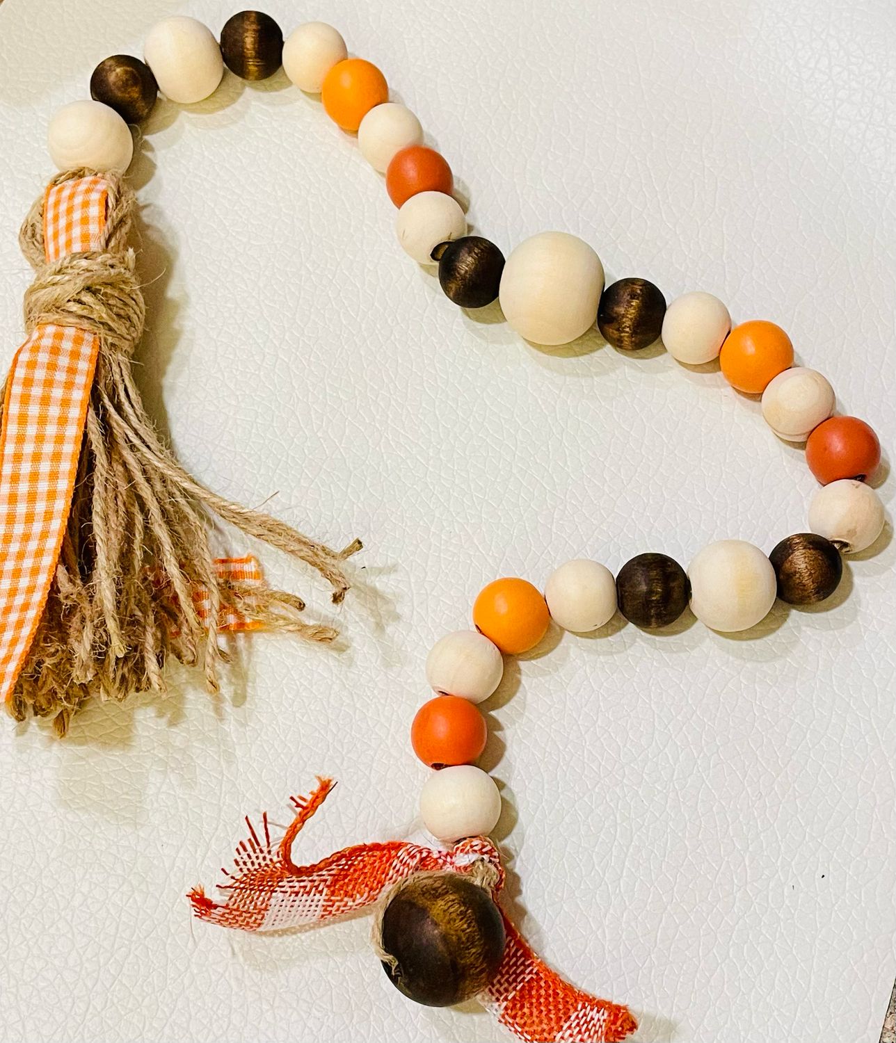 Pumpkin Spice Rustic Garland – 20–24” Handmade Farmhouse Décor