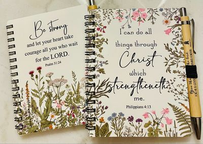 Scripture Journal with Pen &amp; Sticky Notes – Faith Planner Gift