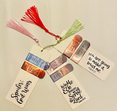 Scripture Bookmark Gift Set - Tassel &amp; Magnetic Bookmarks with Bible Verses
