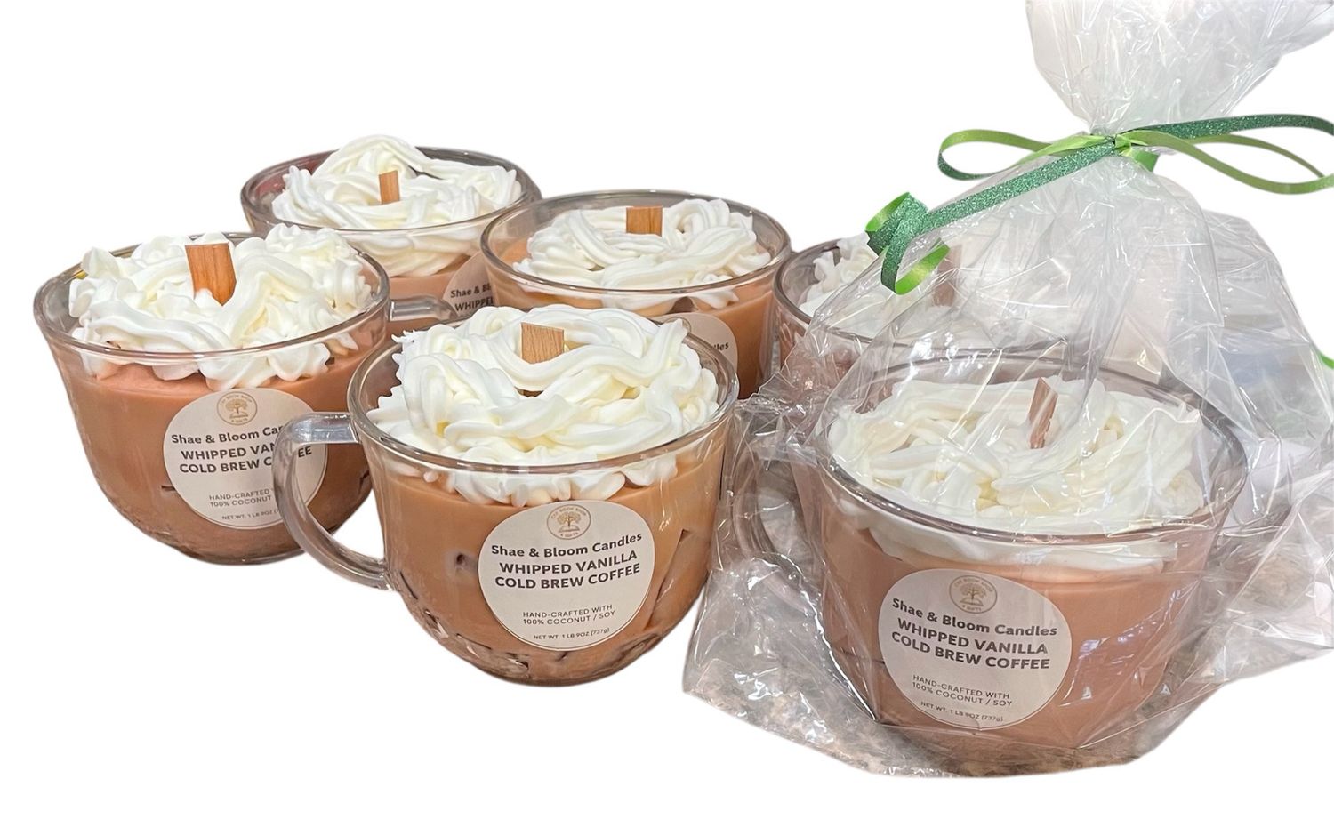 25 oz! Whipped Vanilla Cold Brew Coffee Candle - Premium Coconut-Soy Artisan Candle by Shae & Bloom 25 oz! Whipped Vanilla Cold Brew Coffee Candle - Premium Coconut-Soy Artisan Candle by Shae & Bloom