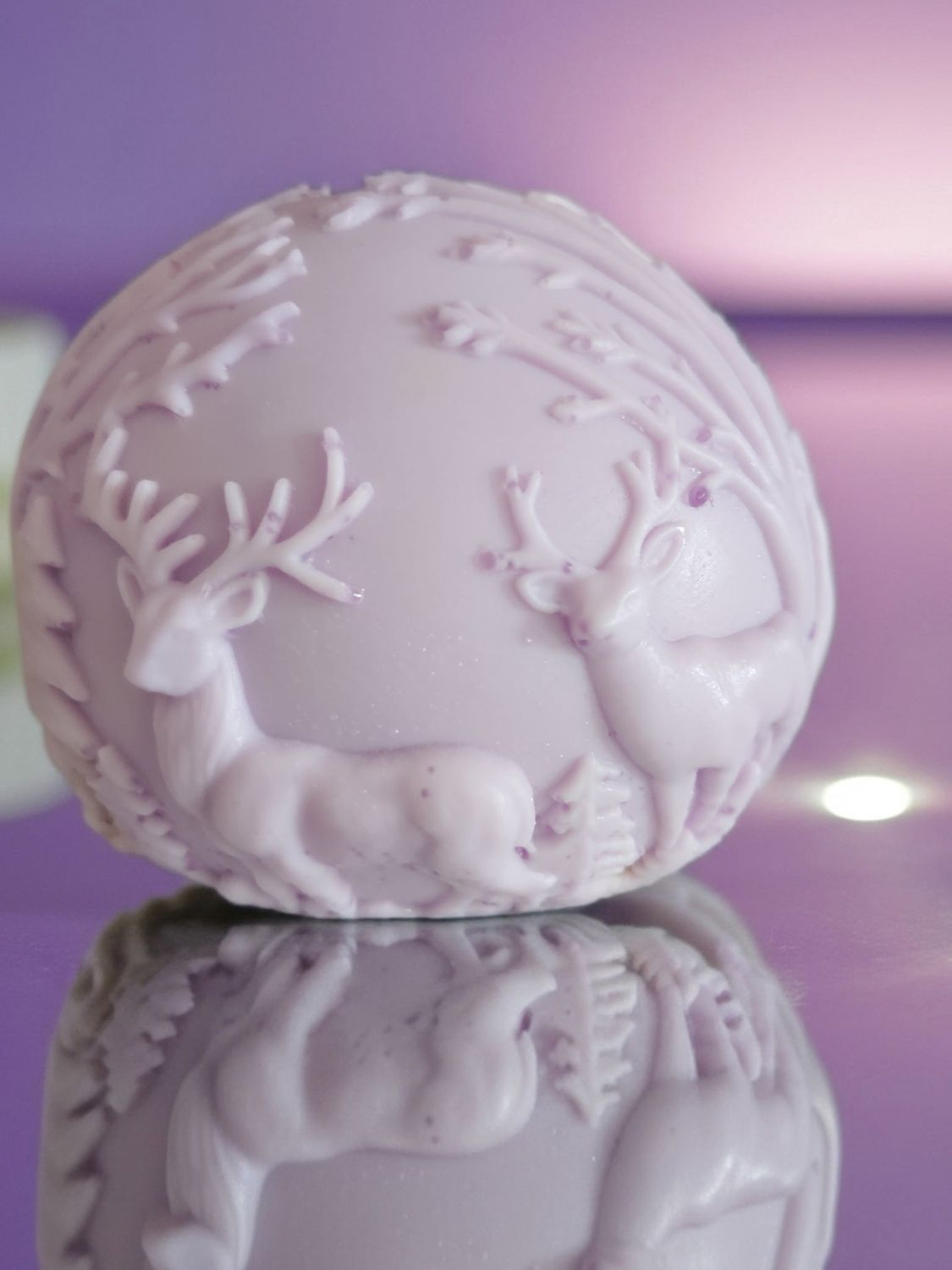 Winter Deer Scene Globe Soap - 6 oz Artisan Specialty Winter Deer Scene Globe Soap - 6 oz Artisan Specialty