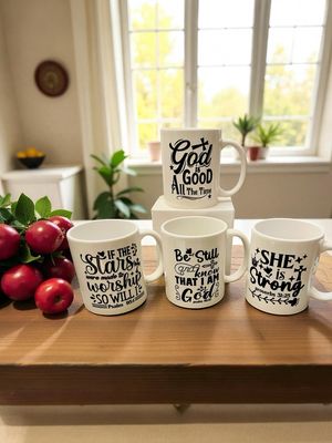 Handmade Christian  Mystery Coffee Mug - With Inspirational  Saying