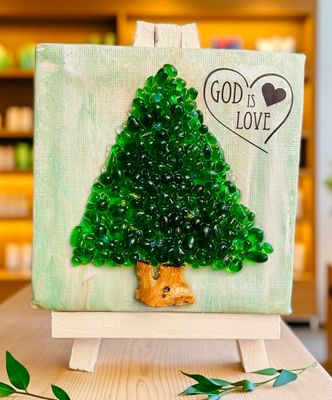 Handcrafted Mixed Media Canvas Resin Art  - Christmas, Fall &amp; Faith Designs ~ BOGO Buy One get One FREE