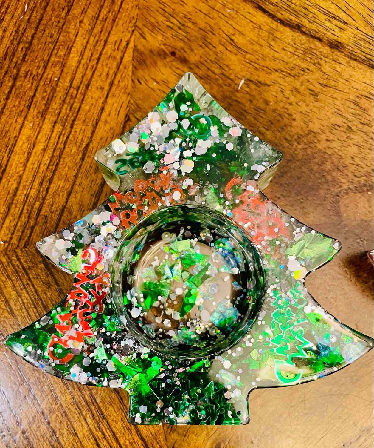 Christmas Tree Resin Tea Light Candle Holder