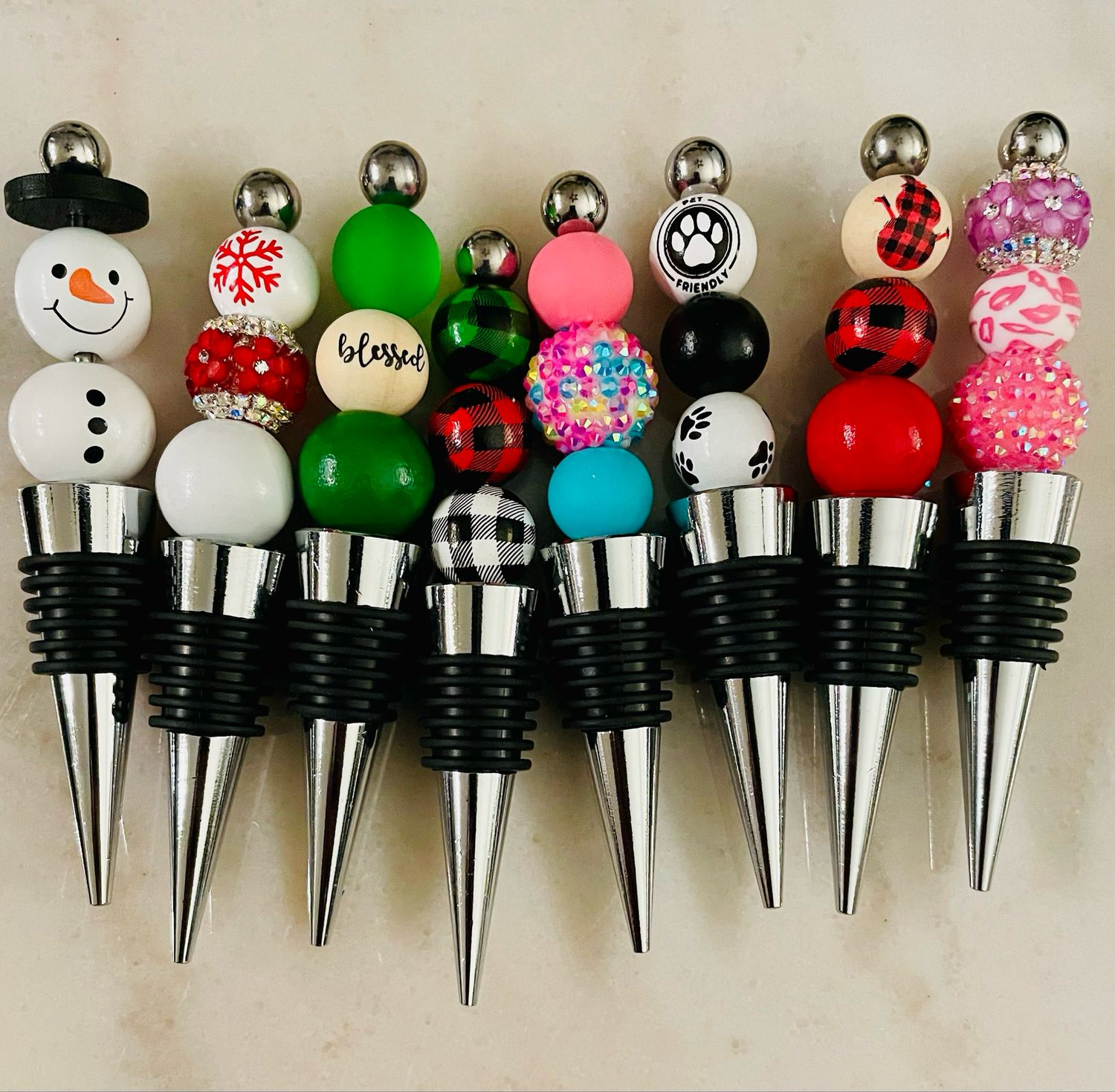 Handcrafted Beaded Wine/Any Bottle Stoppers – Decorative &amp; Functional