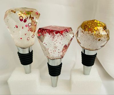Hand-Crafted Resin Wine/any Bottle Toppers~ Functional And Beautiful~ BOGO (Buy One Get One 1/2 Off)