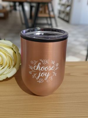 "Choose Joy" or "Smores" Insulated Tumbler – Rose Gold or Silver "Smores" ~ 2 for 19.99