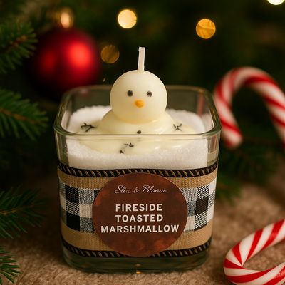 Snowman Candle ~Fireside Toasted Marshmallow 2 FOR 28.00