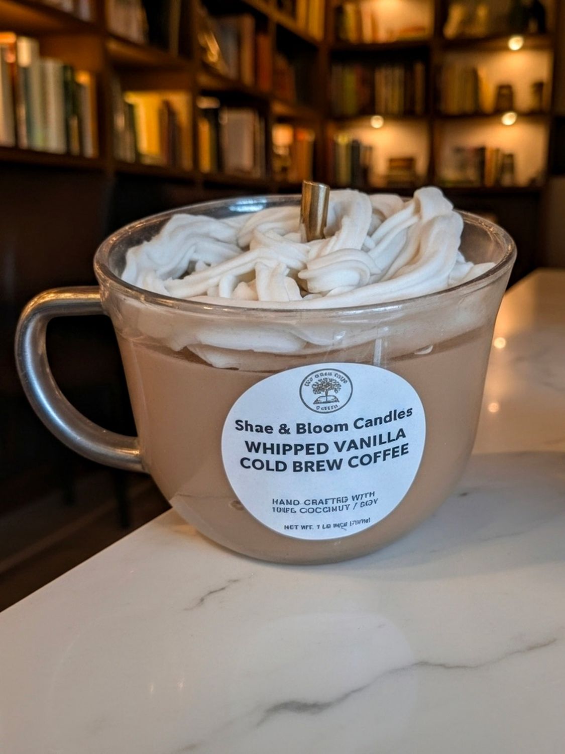 16 oz! Whipped Vanilla Cold Brew Coffee Candle - Premium Coconut-Soy Artisan Candle by Shae & Bloom ~ LAST ONE! 16 oz! Whipped Vanilla Cold Brew Coffee Candle - Premium Coconut-Soy Artisan Candle by Shae & Bloom ~ LAST ONE!