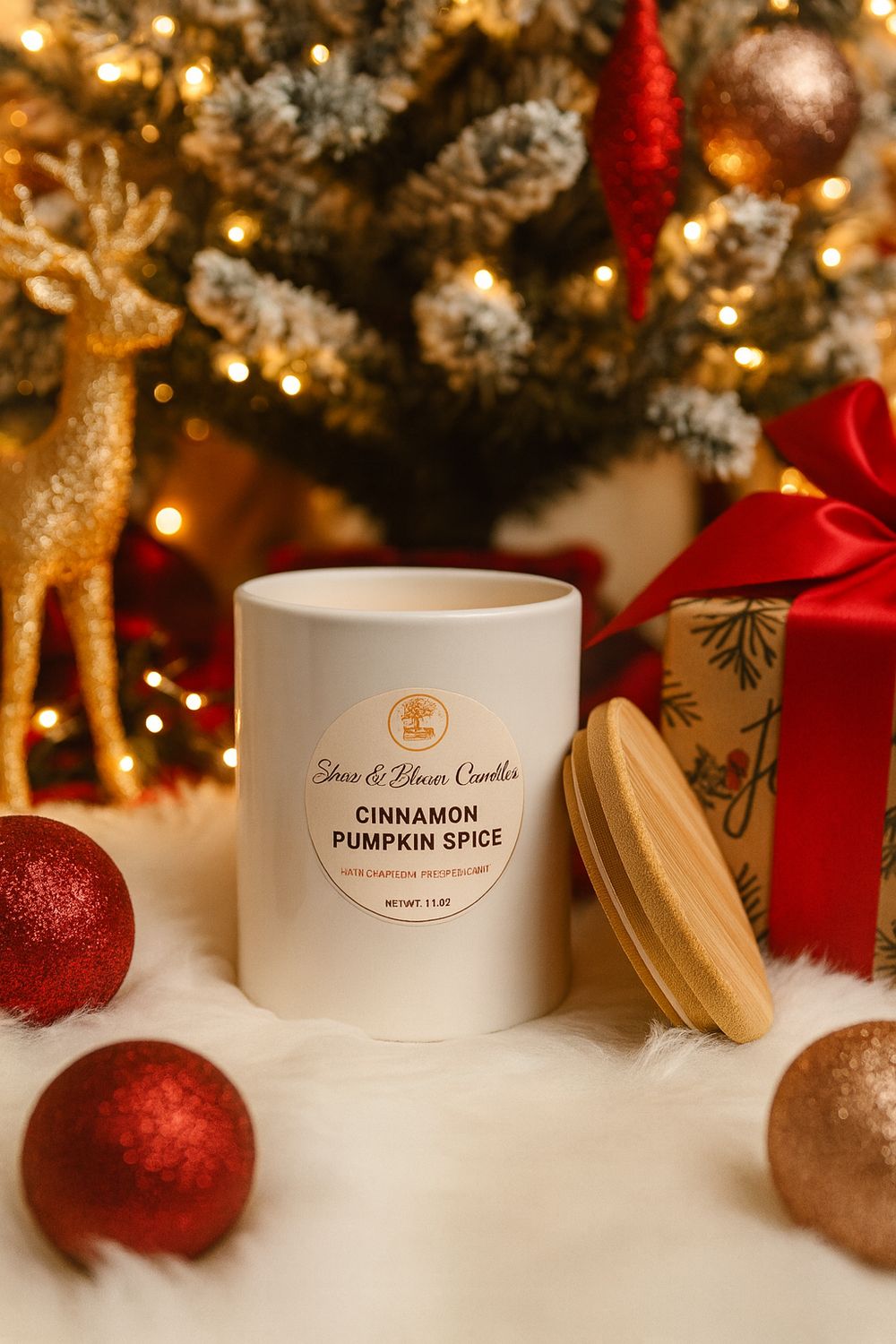 11 oz Cinnamon Apple  All-Natural Soy/Coconut Wax Candle - Handcrafted Premium Apple Pie Scented Candle