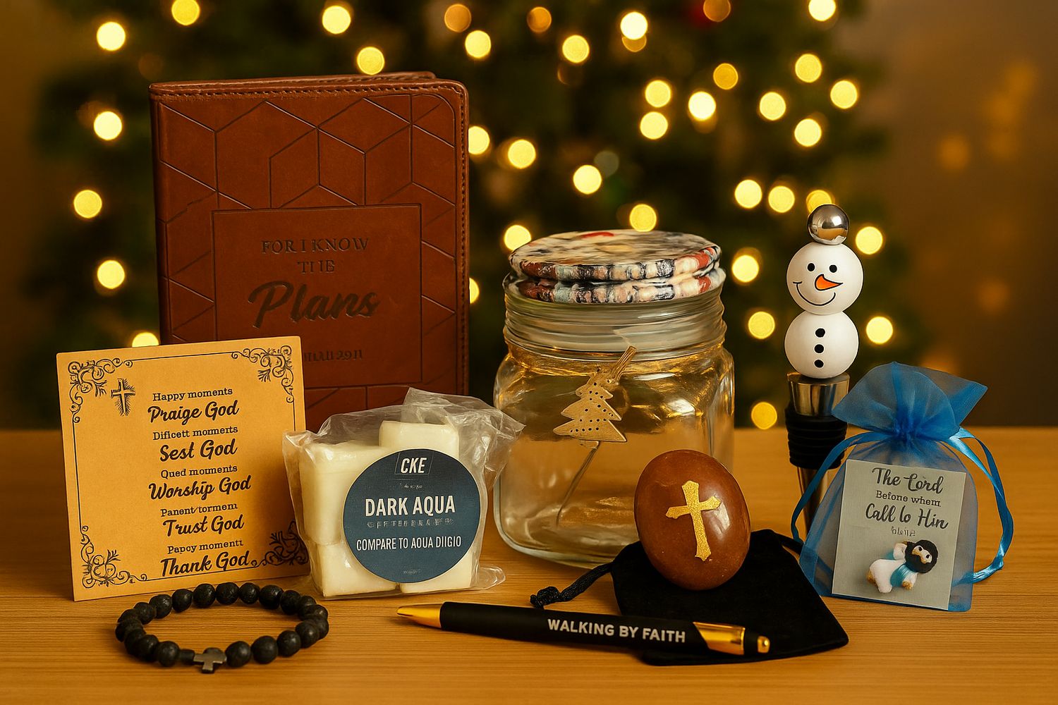 Men’s Christian Gift Basket – Jer. 29:11 Journal, Dark Aqua Melts, Pen & Faith Accessories BOGO BUY ONE GET ONE HALF OFF Men’s Christian Gift Basket – Jer. 29:11 Journal, Dark Aqua Melts, Pen & Faith Accessories BOGO BUY ONE GET ONE HALF OFF