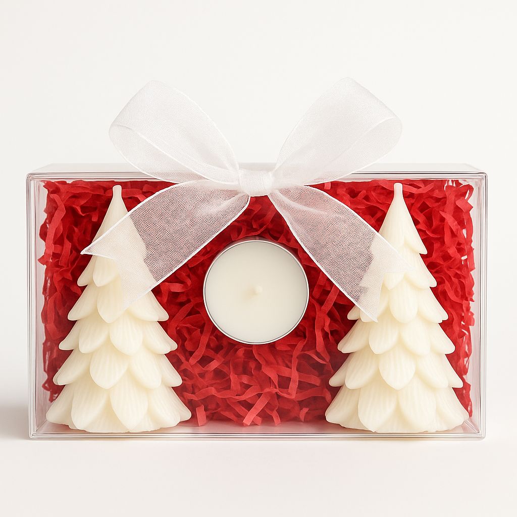 Christmas Tree Candle Gift Box – Winter Spruce BOGO
