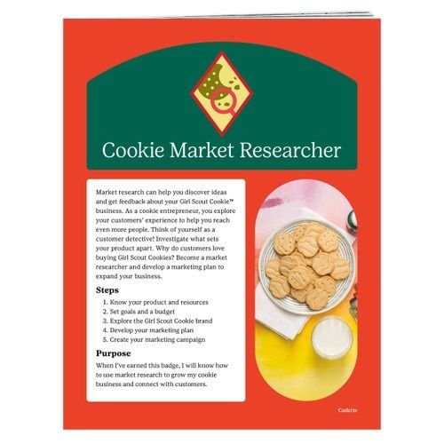 CADETTE COOKIE MARKET RESEARCHER BADGE REQUIREMENTS