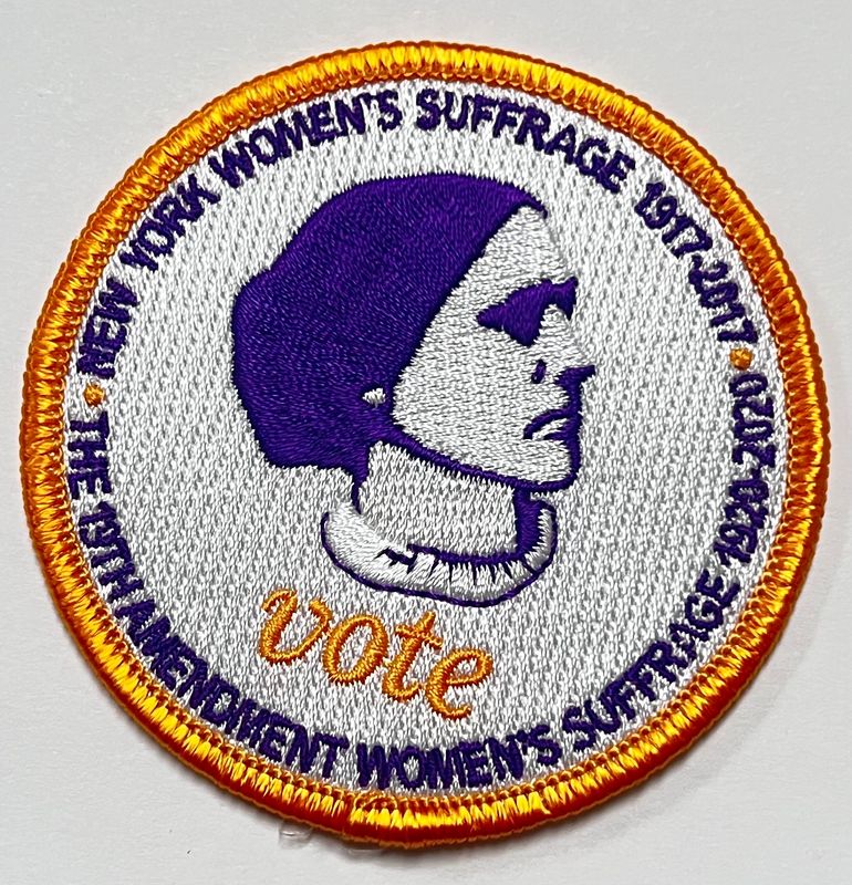 Suffrage Patch 100th Anniversay New York State