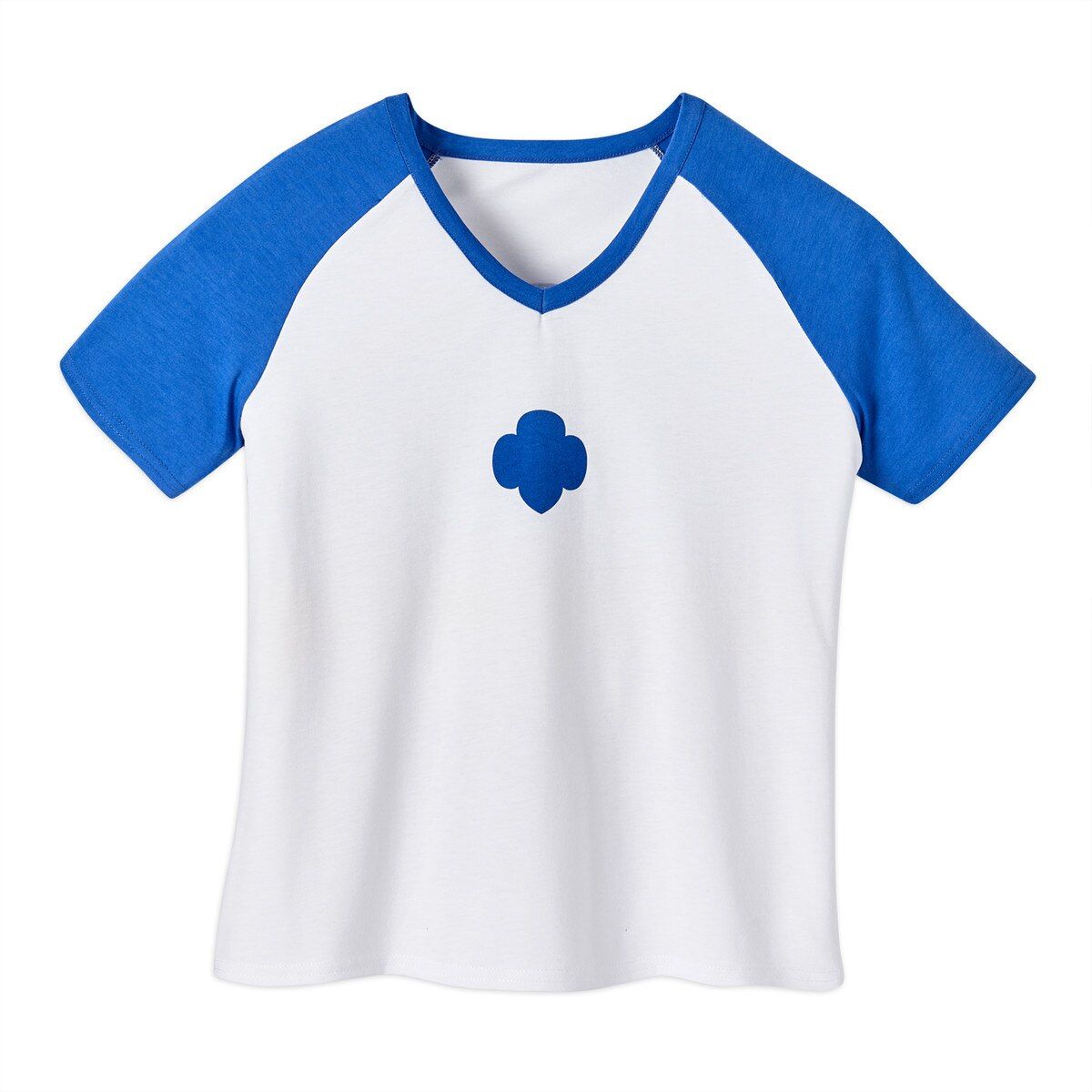C/S/A   XL TREFOIL LOGO JERSEY V-NECK SS WHITE