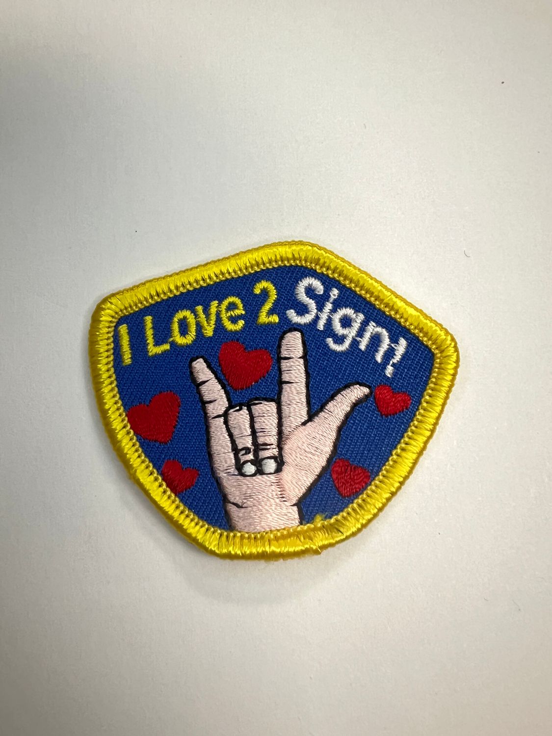I LOVE TO SIGN   AFP Sew On