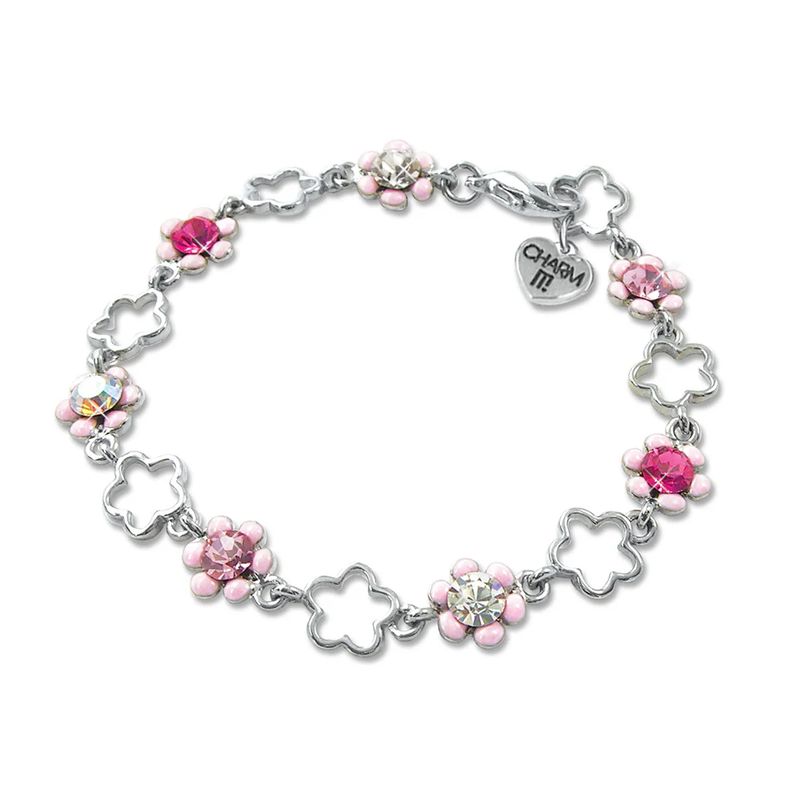 CHARM IT! Pink Flower Bracelet