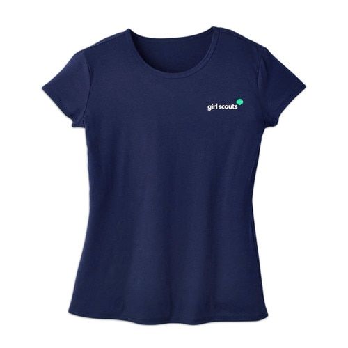 WOMEN&#39;S SS TREFOIL TSHIRT NAVY 4X