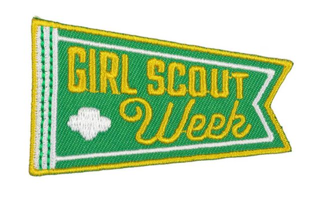 Girl Scout Week Pennant Iron-On Patch