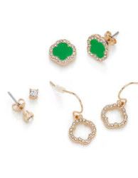 Pave Edge Earrings 3 Pack