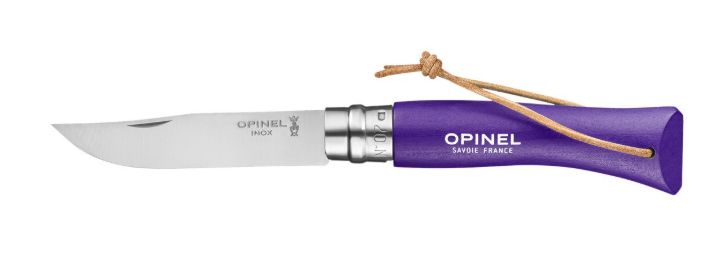 Opinel No. 07 Stainless Steel Pocket Knife With Lanyard
