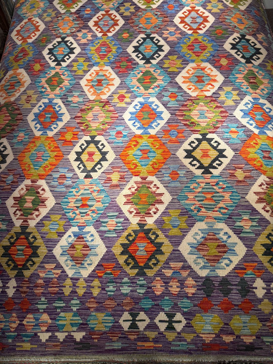 Hand Woven Kilim 9&#39;9&quot; x 8&#39;8&quot;