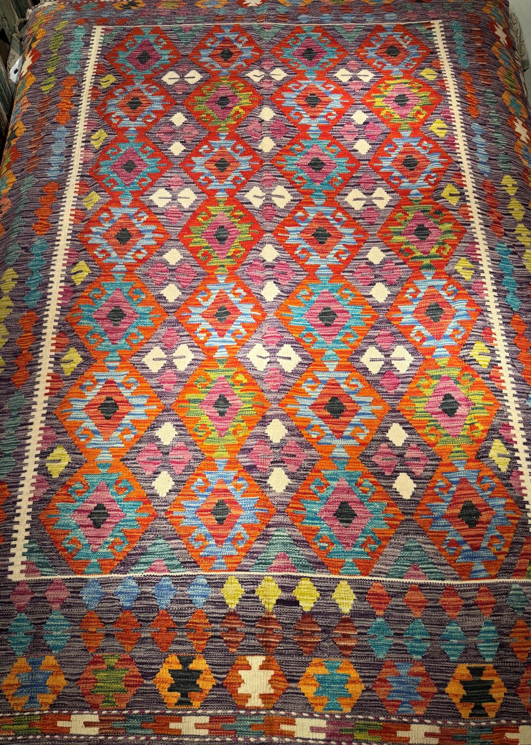 Hand Woven Kilim  9&#39;6&quot; x 6&#39;8&quot;