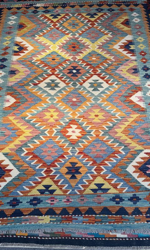 Hand Woven Woolen Kilim 6&#39;x4&#39;1&quot;
