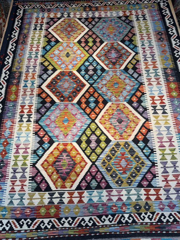 Hand Woven Woolen Kilim 6&#39;x4&#39;10&quot;&#39;