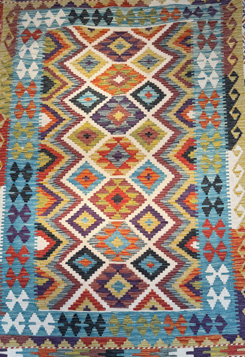 Hand Woven Woolen Kilim 6&#39;5&quot;X4&#39;3&quot;