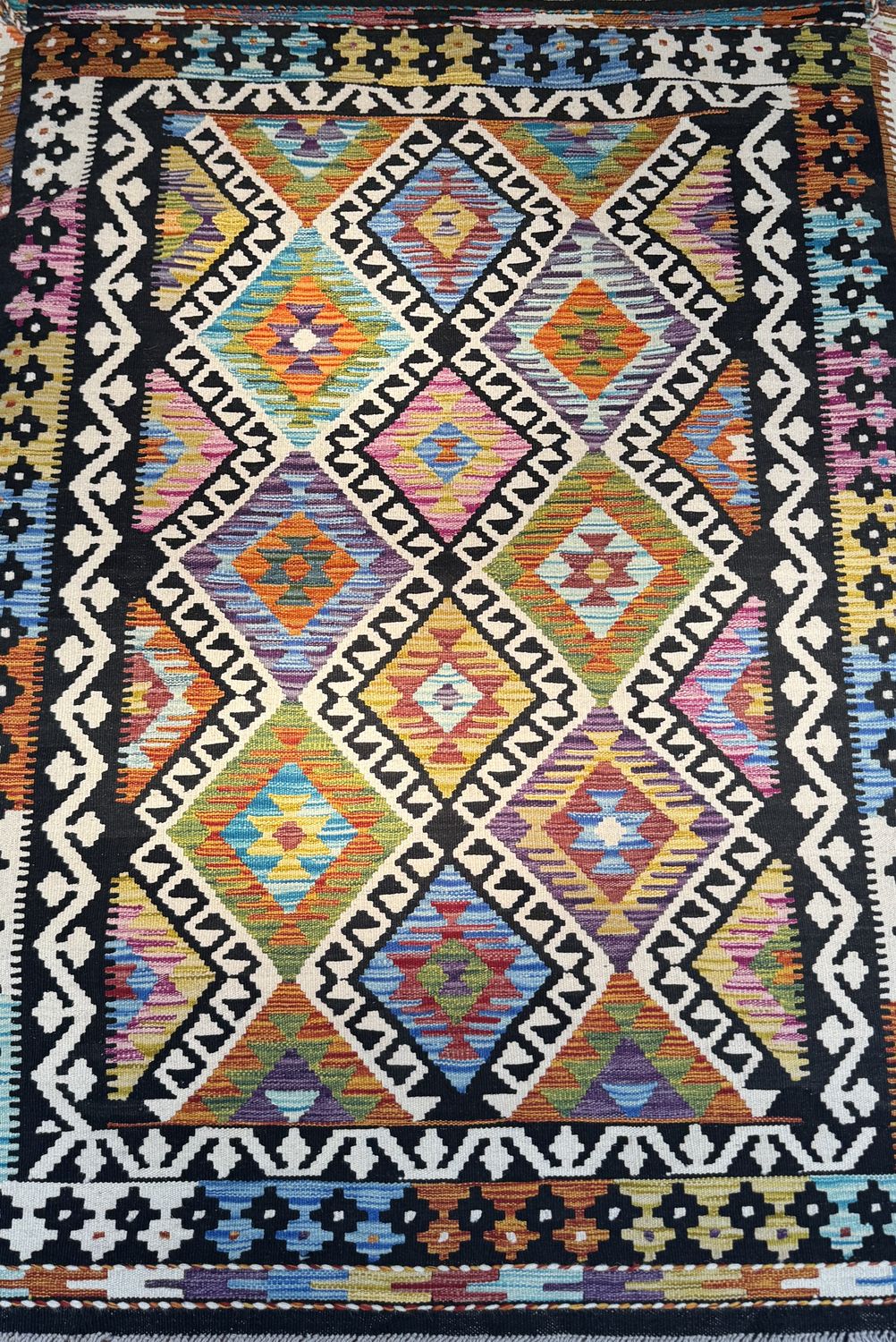 Hand Woven Woolen Kilim 6&#39;8&quot;x4&#39;2&quot;