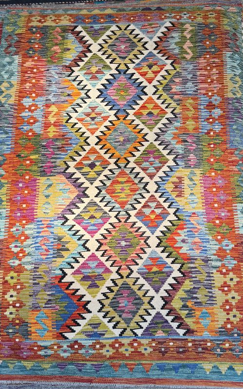 Hand Woven Woolen Kilim 6&#39;6&quot;x4&#39;4&quot;