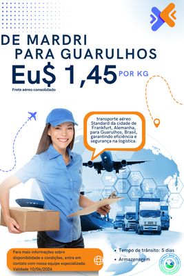 QuoteNow Service Tarifa Consolidada Europa - De Madri para GRU Carga +100kgs QuoteNow Service Tarifa Consolidada Europa - De Madri para GRU Carga +100kgs