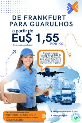QuoteNow Service Tarifa Consolidada Europa -  FRA para GRU Carga +100kgs