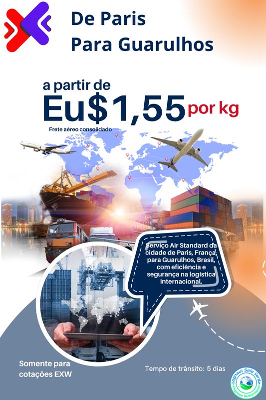 QuotePus Service Tarifa Consolidada Europa -  FRA para GRU Carga +100kgs