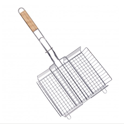 Vleesgrill Met Houten Handvat 60 cm Vleesgrill Met Houten Handvat 60 cm
