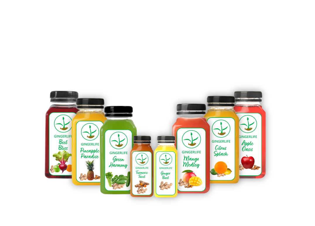 Variety Pack (1 Apple Oasis, 1 Citrus Splash, 1 Mango Medley, 1 Beet Bliss, 1 Pineapple Paradise, 1 Green Harmony, 1 Turmeric Twist, 1 Ginger Shot)